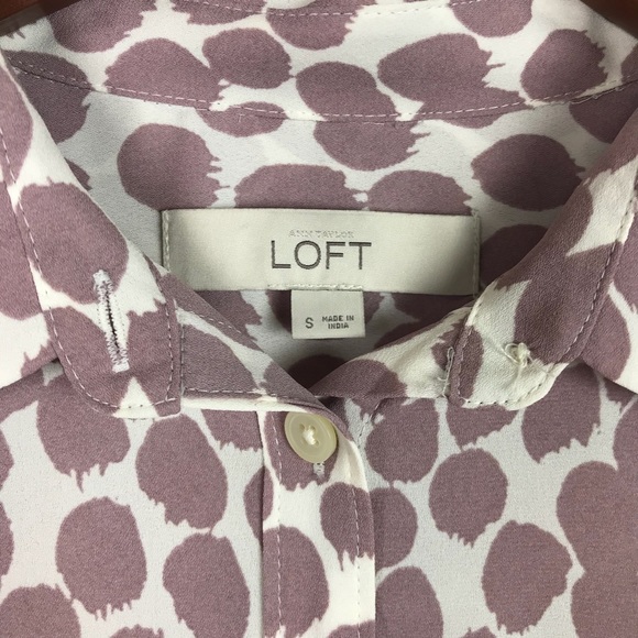 Loft Button Down Blouse Long Sleeve Small - Picture 4 of 7